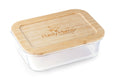 Load image into Gallery viewer, 640ml Glass Food Container with Bamboo Lid,