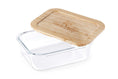Load image into Gallery viewer, 640ml Glass Food Container with Bamboo Lid,
