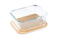 Load image into Gallery viewer, 640ml Glass Food Container with Bamboo Lid,