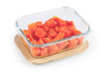 Load image into Gallery viewer, 370ml Glass Food Container with Bamboo Lid !!