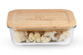 Load image into Gallery viewer, 640ml Glass Food Container with Bamboo Lid,