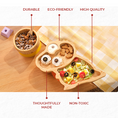 Load image into Gallery viewer, Big tooth the dinosaur - the bamboo suction plate with cutlery from purely mama for kids and toddlers