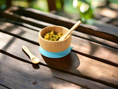 Load image into Gallery viewer, Bamboo Bowl with Cutlery Set and Suction Ring For Toddler and Kid Led Weaning