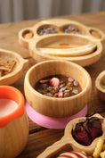 Load image into Gallery viewer, Bamboo Bowl with Cutlery Set and Suction Ring For Toddler and Kid Led Weaning