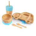 Load image into Gallery viewer, Wheelee the Car Bamboo Dinner Set