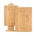 Load image into Gallery viewer, Bamboo Chopping Board Set of 2 with Stand