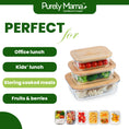 Load image into Gallery viewer, 1050ml Glass Food Container with Bamboo Lid !!