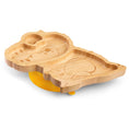 Load image into Gallery viewer, Big tooth the dinosaur - the bamboo suction plate with cutlery from purely mama for kids and toddlers