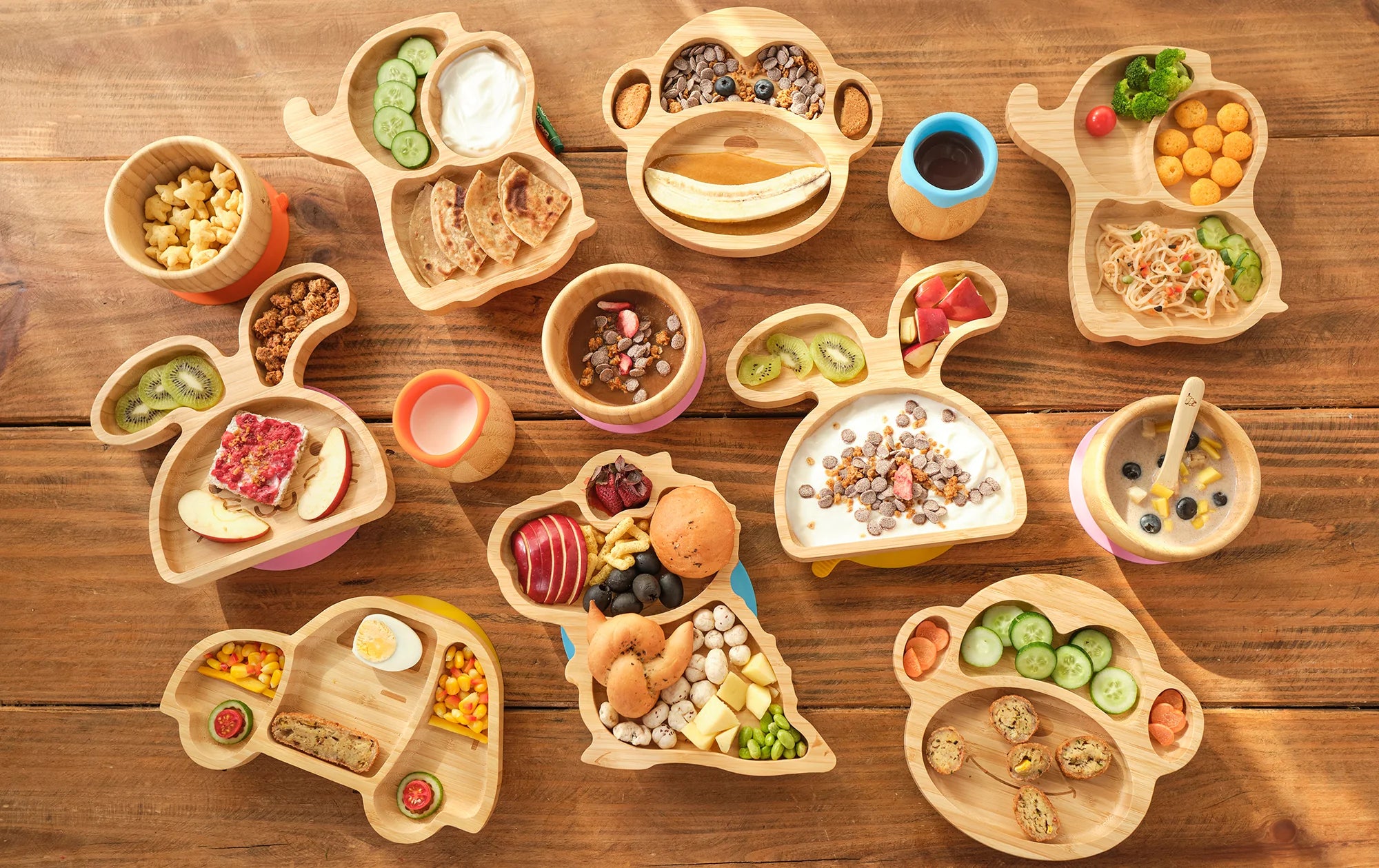 Purely Mama | Bamboo Suction Plates, Bowls & Cups for Babies 6–24M