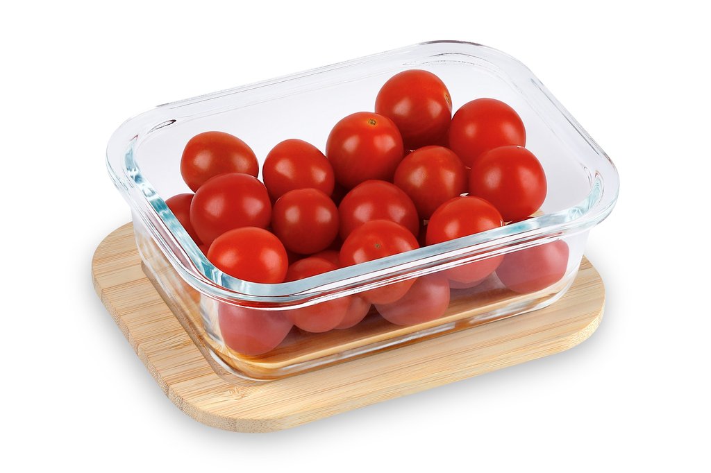 Purely Mama 1520ml Large Glass Storage Container with Bamboo Lid