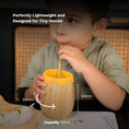 Load image into Gallery viewer, Purely Mama’s Bamboo Baby Cup with Silicone Teether, Eco Friendly, BPA Free, for Babies 6 to 24 Months - Yellow Colour
