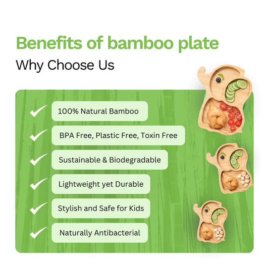 Trunkie the Elephant Bamboo Dinner Set