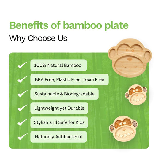 Coby the Monkey Bamboo Dinner Set