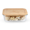 Load image into Gallery viewer, 640ml Glass Food Container with Bamboo Lid,
