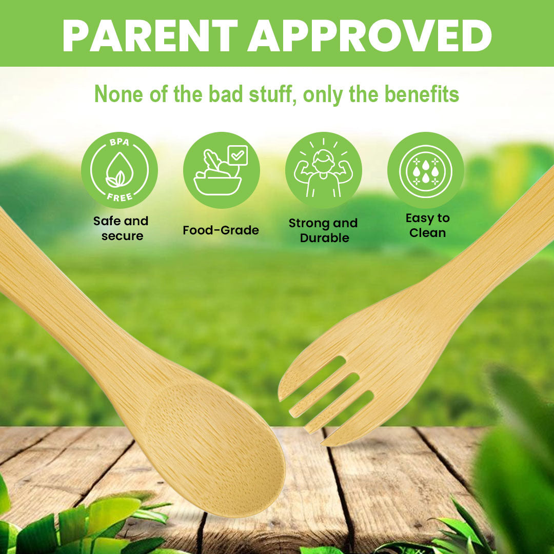 Bamboo Spoon and Fork Set