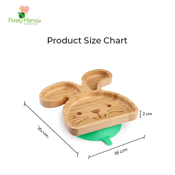 Tabbit- The Rabbit Bamboo Baby Suction plate