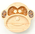 Load image into Gallery viewer, Coby The Monkey!! Bamboo Suction Plate For Toddlers and Kids!!
