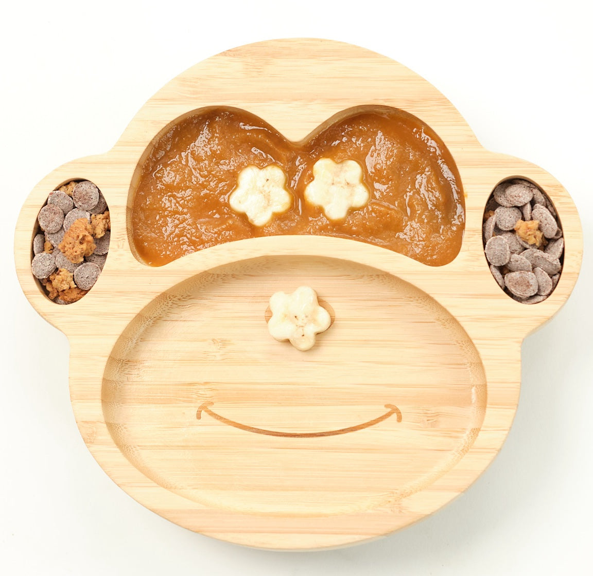 Coby The Monkey!! Bamboo Suction Plate For Toddlers and Kids!!