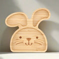 Load image into Gallery viewer, Tabbit The Rabbit!! Bamboo Suction Plate For Toddlers and Kids!!
