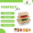 Load image into Gallery viewer, 640ml 1050ml 1520ml, Glass Food Container Set with Bamboo Lid !!
