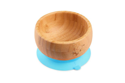 Bamboo Bowl with Cutlery Set and 5 Suction Rings For Toddler and Kid Led Weaning |BPA free, Micro Plastic Free | Eco Friendly