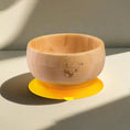 Load image into Gallery viewer, Bamboo Bowl With Suction- Yellow
