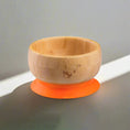 Load image into Gallery viewer, Bamboo Bowl With Suction- Orange
