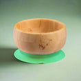 Load image into Gallery viewer, Bamboo Bowl With Suction- Green
