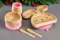 Load image into Gallery viewer, Tabbit The Rabbit!! Bamboo Dinner Set For Toddlers and Kids!!
