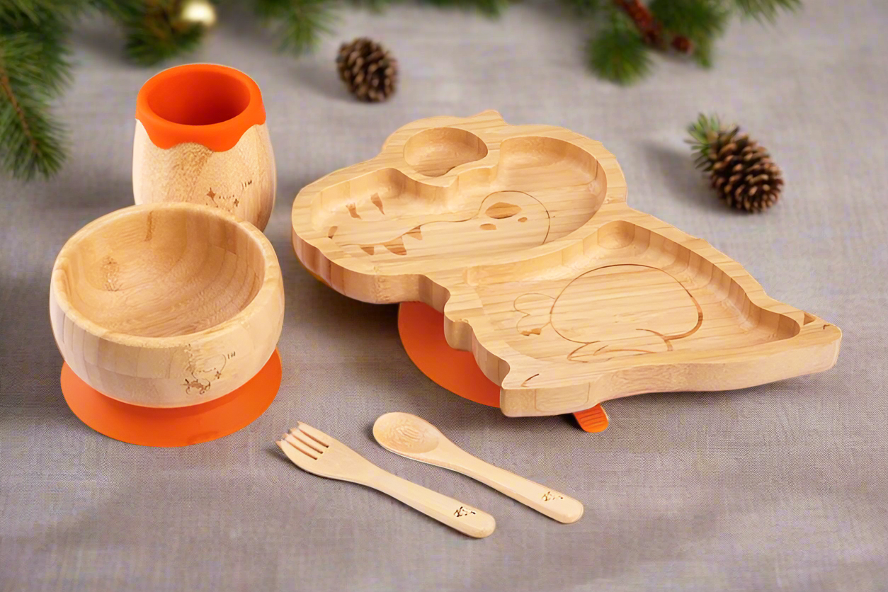 Big Tooth the Dinosaur Bamboo Kids Dinner Se Baby Bamboo