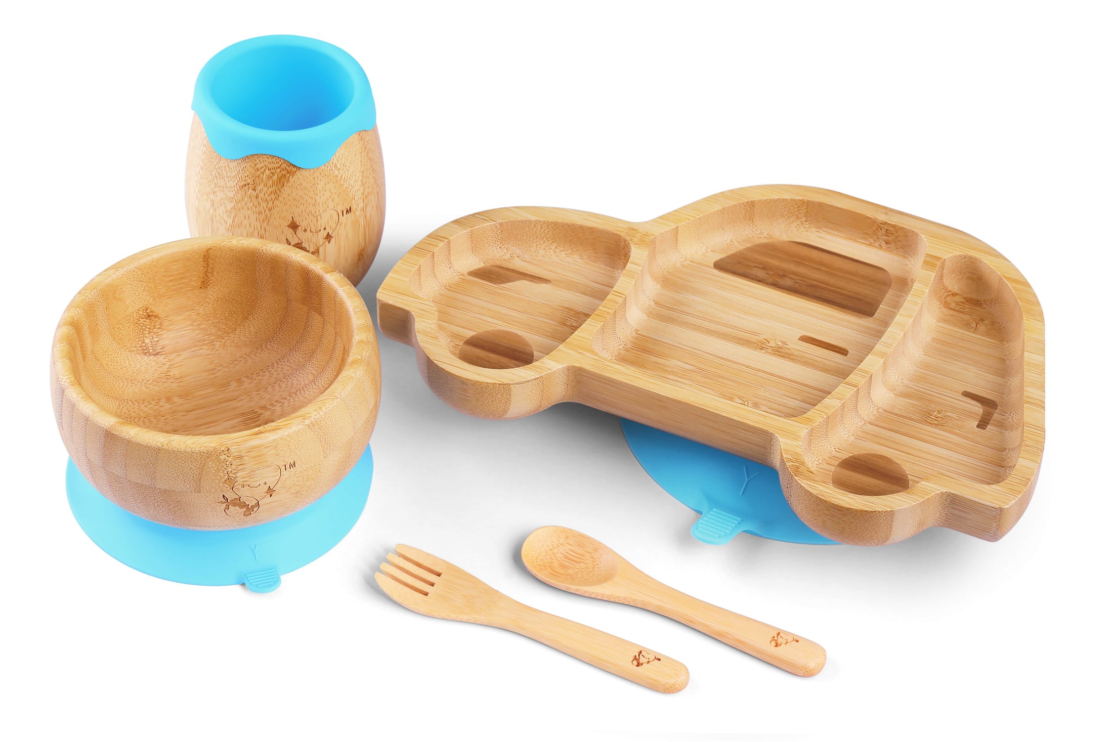 Wheelee The Car!! Bamboo Dinner Set For Toddlers and Kids!!