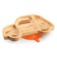 Wheelee the bamboo suction plate and cutlery from purely mama