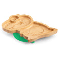 Big tooth the dinosaur - the bamboo suction plate with cutlery from purely mama for kids and toddlers