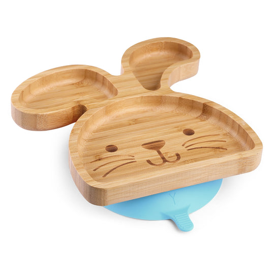 Tabbit The Rabbit!! Bamboo Suction Plate For Toddlers and Kids!!