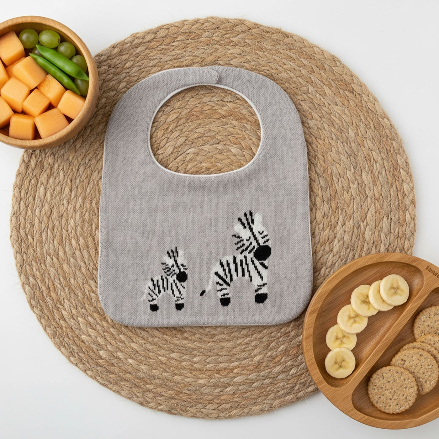 Purely Mama 100% Organic Cotton Baby Bibs – Set of 3 (Tiger | Zebra Family | Crocodile)