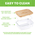 Load image into Gallery viewer, 640ml 1050ml 1520ml, Glass Food Container Set with Bamboo Lid !!
