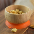 Load image into Gallery viewer, Bamboo Bowl With Suction- Orange
