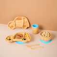 Load image into Gallery viewer, Wheelee The Car!! Bamboo Dinner Set For Toddlers and Kids!!
