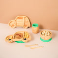 Load image into Gallery viewer, Wheelee The Car!! Bamboo Dinner Set For Toddlers and Kids!!
