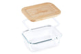 Load image into Gallery viewer, Glass Storage Container |1050ml with Bamboo Lid, Food Container | Perfect for storing Food in the Fridge and Microwaving |  - BPA free, Micro Plastic Free | Eco Friendly
