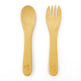 Load image into Gallery viewer, Bamboo Spoon and Fork Set
