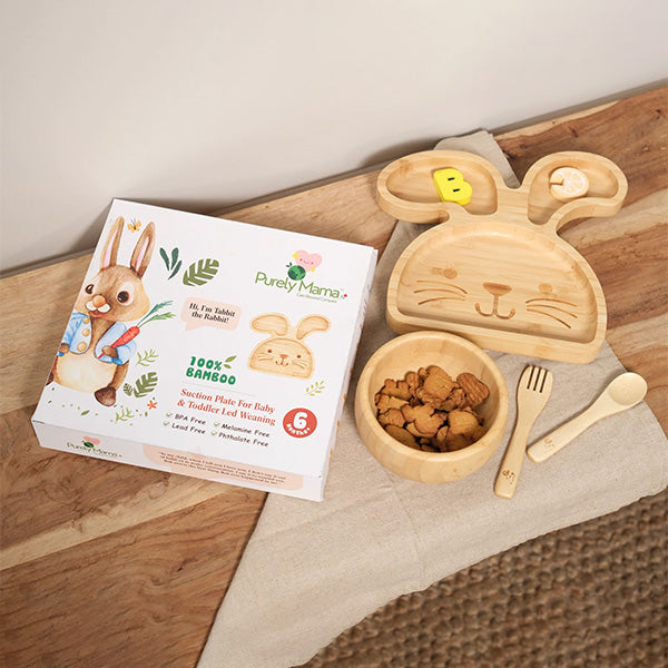 Tabbit- The Rabbit Bamboo Baby Suction plate